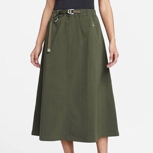 Nike ACG High Waisted Trail Midi Skirt Olive Size S